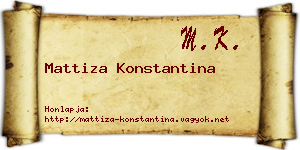 Mattiza Konstantina névjegykártya